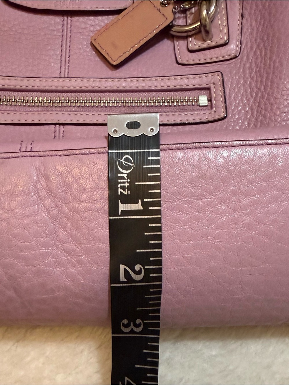 Authentic Coach Penelope Bag Lavender Pebbled Leather w/Silver Hardware Perfect - Picture 13 of 15